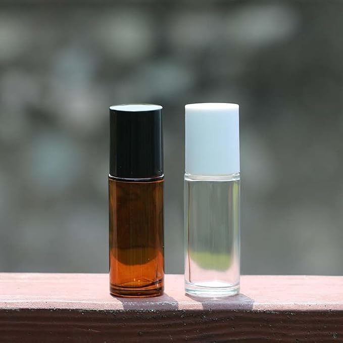 2Pcs Brown 30ml Glass Essential Oil Roller Bottles Refillable Roll on Bottles - Image 7