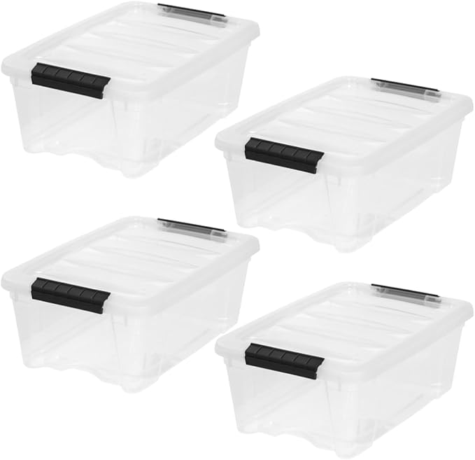 IRIS USA 4-Pack Storage Bins by IRISUSA