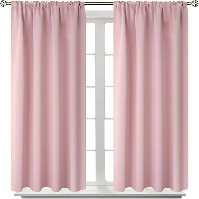 BGment Baby Pink Room Darkening Curtains by BGment