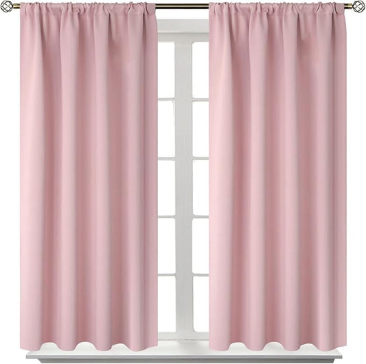 BGment Baby Pink Room Darkening Curtains by BGment