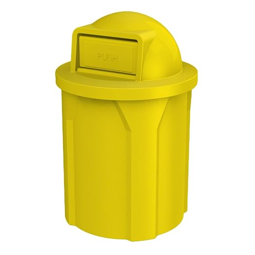42 Gallon Circle 100% Recycled Plastic Heavy Duty Outdoor Commercial Trash Can by SturdyEssentials
