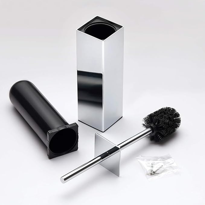 Chrome Square Stainless Steel Toilet Brush - Image 7