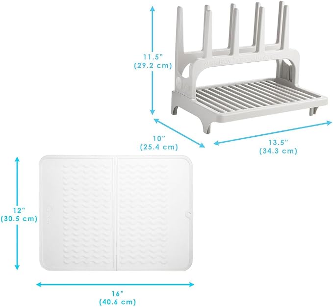 PopYum Seattle Gray Space Saving Drying Rack from 100% Recycled Bottles - Image 9