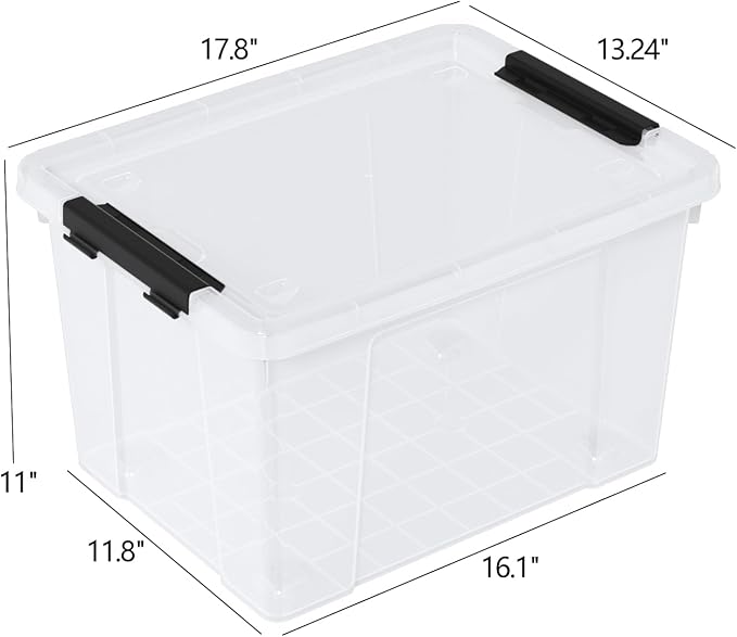 Zopnny 40 Quart Clear Latching Box - Image 2