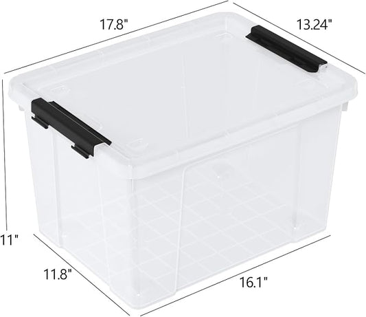 Zopnny 40 Quart Clear Latching Box - Image 2