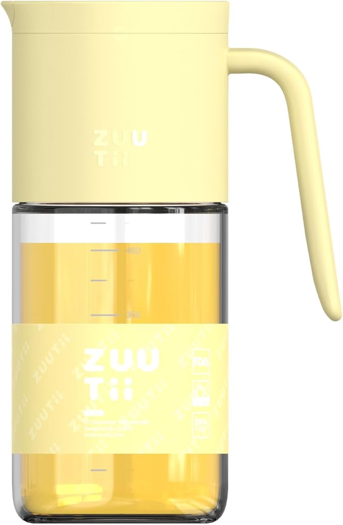 Zuutii Olive Oil Dispenser Bottle 18.6oz – Auto Flip Glass Vinegar Bottle by Zuutii