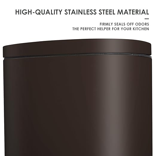 AthLike Trash Can, Stainless Steel Kitchen Garbage Can, Step Waste Bin - Image 2