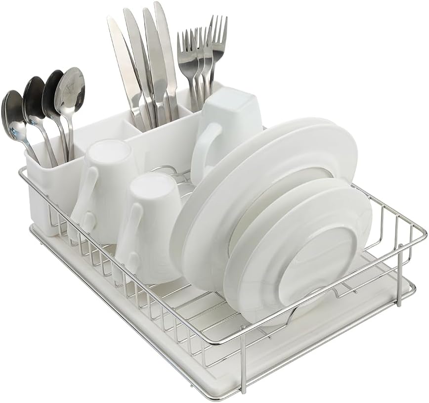 SunnyPoint 304 Stainless Steel Compact Dish Drying Rack, 15.3"x11.6&quot...