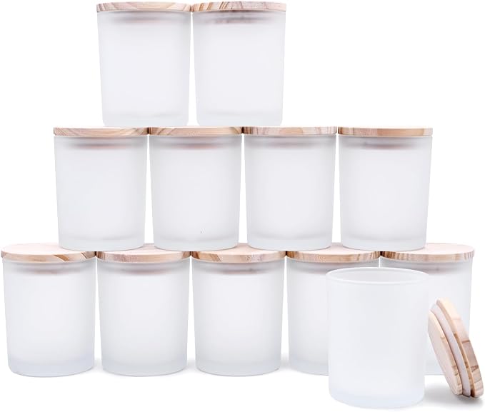 Thick Candle Jars for Making Candles 12 Pcs, 7 OZ Empty Jars by Showin