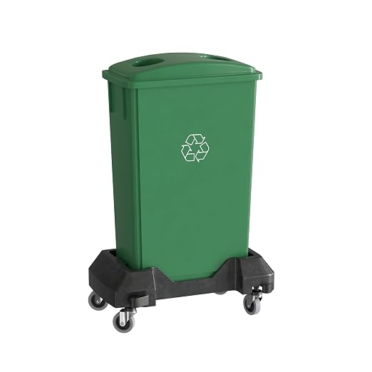 23 Gallon Green Recycle Slim Jim Trash Can by Krollen+Industrial