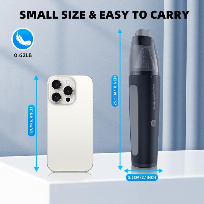 PATO Handheld Vacuum, 13000PA Portable Cordless Car Vacuum Cleaner, Suction and - Image 7