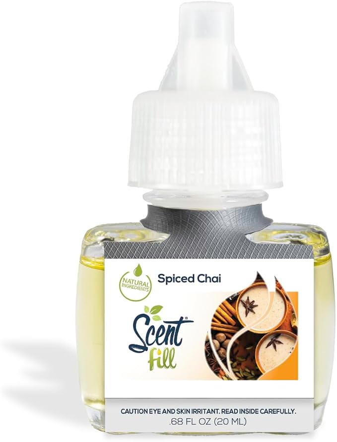Scent Fill Spiced Chai Plug in Air Freshener, 4 Scented Oil Refills - Image 3