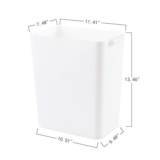3-Pack 4.5 Gallon Plastic Rectangular Wastebasket - Image 2