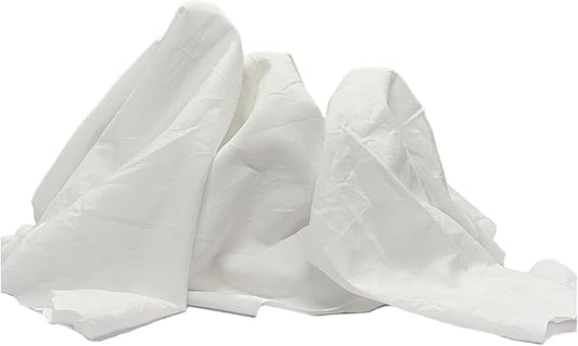 Recycled White Sheeting Cleaning Rags – Lint Free White Cotton Cloths - Image 2