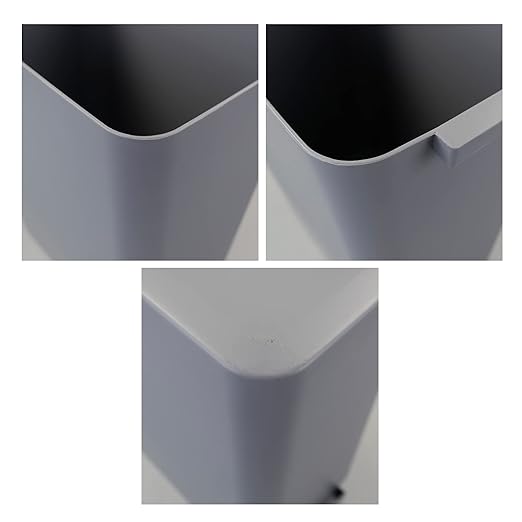 3-Pack Gray 4.5 Gallon Plastic Trash Can Wastebasket, Garbage Container Bin - Image 3