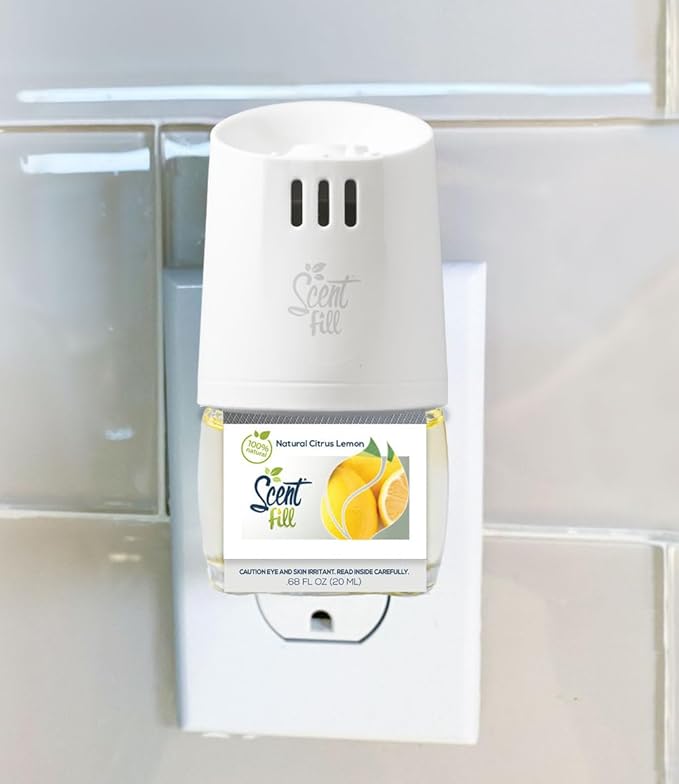 Scent Fill 100% Natural Lemon & Citrus Plug in Air Freshener, Scented Oil - Image 2
