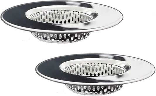 2PCS Bathtub Drain Strainers, Shower Drain Hair Catcher, Stainless Steel Drain by Seatery