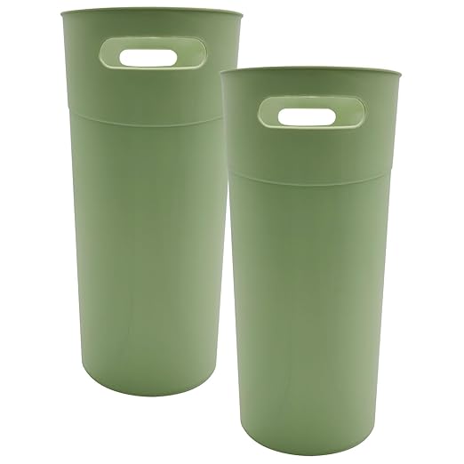 Small Trash Can Plastic Bathroom Wastebasket 3.2 Gallon Slim Garbage Container - Image 5