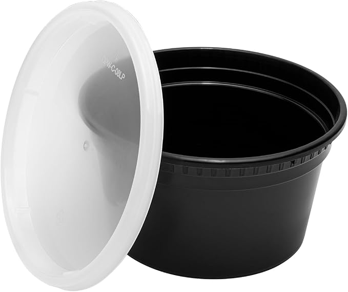 Karat [12oz - 240 ct Black PP Injection Molded Round Deli Containers - Image 7