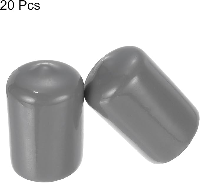 uxcell 20pcs Rubber End Caps 18mm ID Vinyl PVC Round Tube Bolt Cap Cover Screw - Image 2