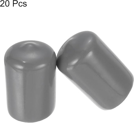 uxcell 20pcs Rubber End Caps 18mm ID Vinyl PVC Round Tube Bolt Cap Cover Screw - Image 2