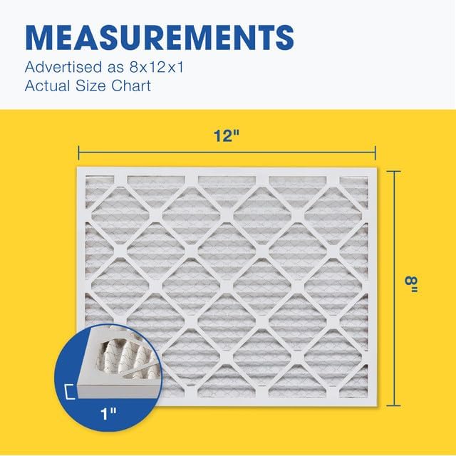 Aerostar 8x12x1 MERV 8 Pleated Air Filter, AC Furnace Air Filter, 6 Pack - Image 2