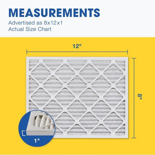 Aerostar 8x12x1 MERV 8 Pleated Air Filter, AC Furnace Air Filter, 6 Pack - Image 2