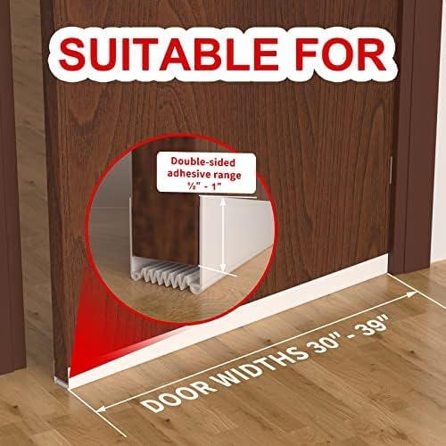 Weather Stripping Door Seal, Strong Adhesive Door Sweep - Image 4