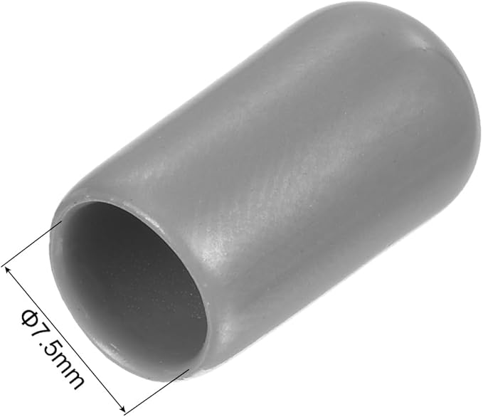 uxcell 20pcs Rubber End Caps Protective Caps 7.5mm ID Vinyl PVC Round Tube Bolt - Image 3