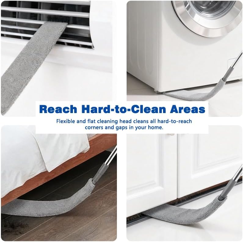 Retractable Gap Dust Cleaner with 2 Microfiber Dusting Cloths Long Handle Cleaning Tools Furniture Cleaning Duster