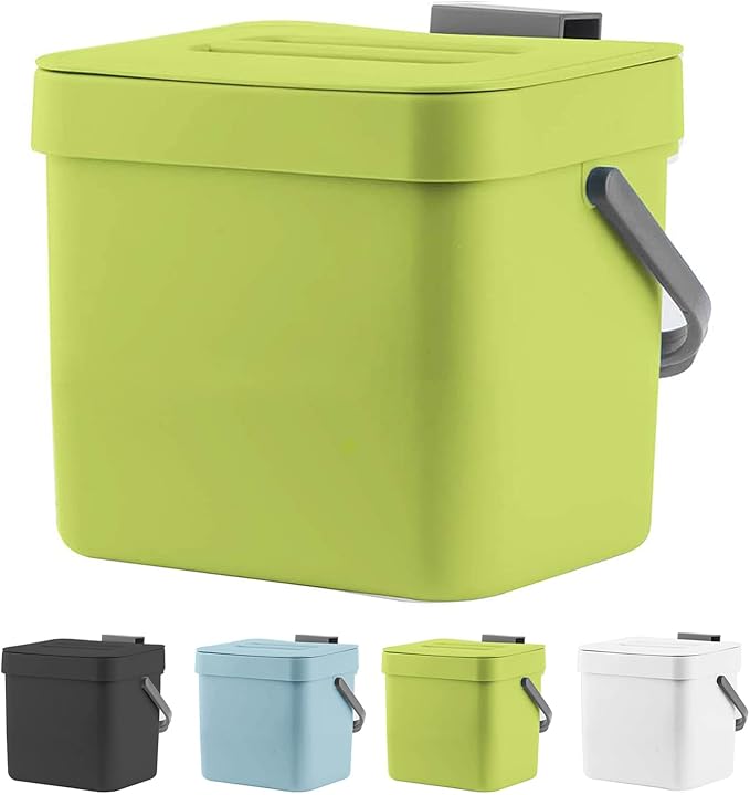 LALASTAR 1.8 Gallon Hanging Trash Can, Compost Bin Indoor Kitchen Sealed by LALASTAR