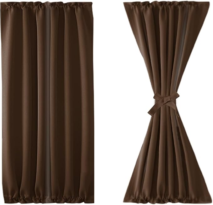DWCN French Door Curtains – Rod Pocket Thermal Blackout Curtain - Image 7