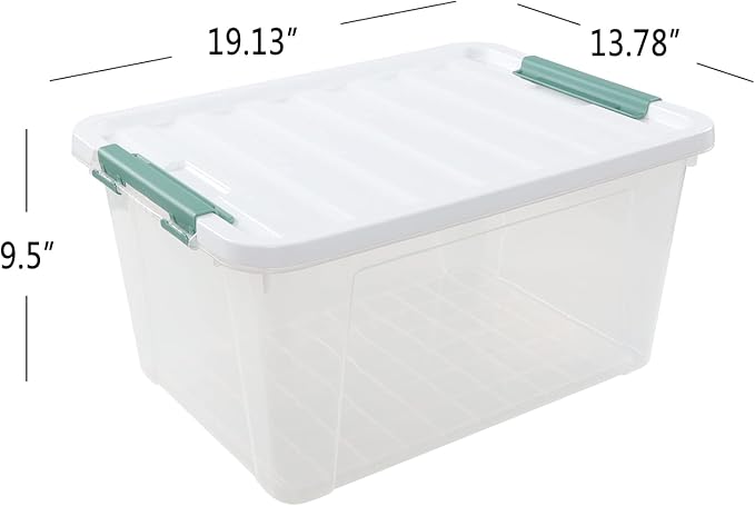 6-Pack 35 L Plastic Storage Box, Latch Storage Box - Image 2