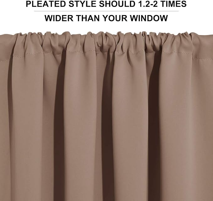 RYB HOME Curtains for Bedroom 63 inches Long, W 34 x L 63, 2 Panels - Image 5