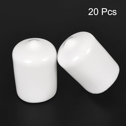 uxcell 20pcs Rubber End Caps 16mm ID Vinyl Round End Cap Cover Screw Thread - Image 2