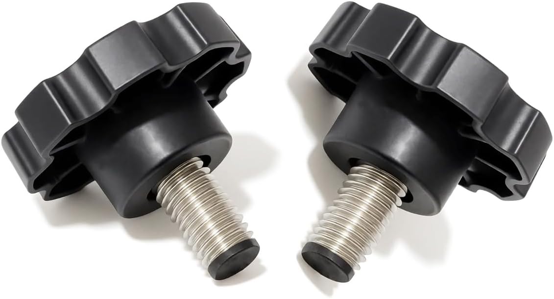 2Pcs Truck Bed Ladder Feet Upright Mounting Adjuster Hand Knobs 1/2"-13 Compatible with TracRac SR G2 UtilityRac Overhead Sliding Racks Modular Sliders