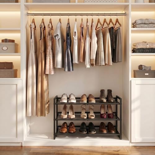 Garden 4 you Shoe Rack - Expandable Shoe Organizer for Closet, Metal Shoe She...