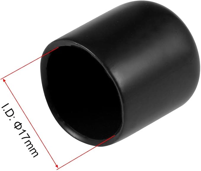 uxcell 20pcs Rubber End Caps 17mm ID Vinyl Round Tube Bolt Cap Cover Thread - Image 3