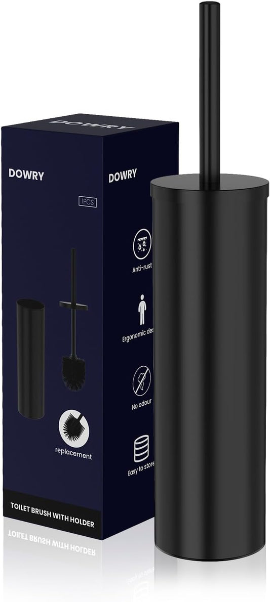 DOWRY Toilet Brush and Holder for Bathroom Storage Organization Deep Cleaning by DOWRY