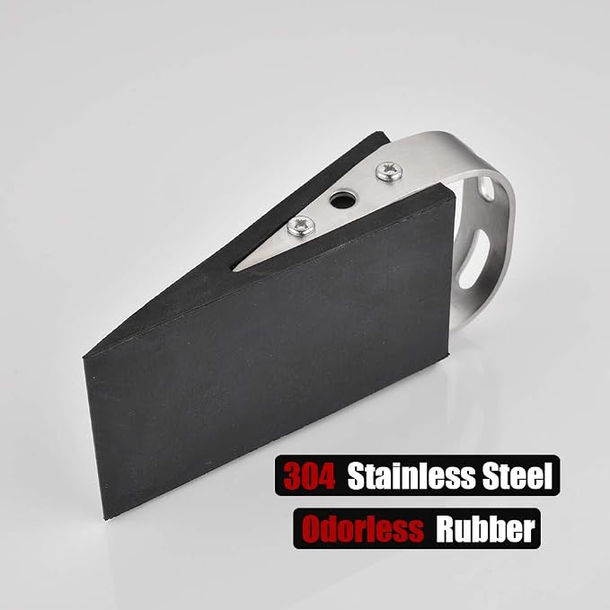 JQK Heavy Duty Door Stopper Rubber Wedge, 304 Stainless Steel Security Door - Image 4