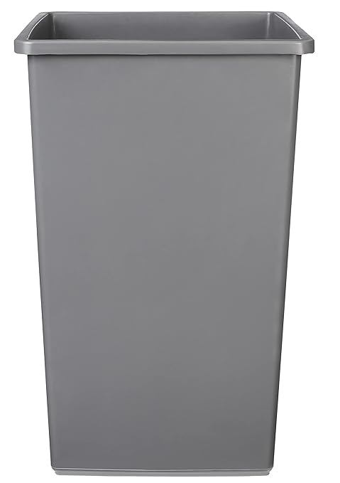 Amazon Basics Square Waste Container Open Top Wastebasket, Plastic Bins by AmazonBasics