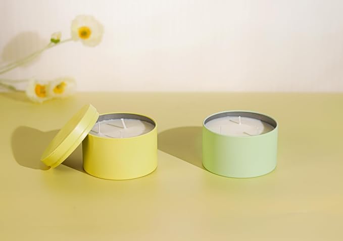 Aroparc Candle Tins with Lids, 3 Wicks Candle Containers 12 Pack 14oz/420ml - Image 4