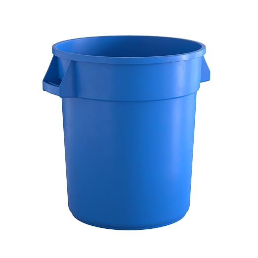 20 Gallon Blue Round Commercial Trash Can by Krollen+Industrial