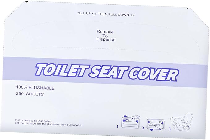 1 Pack Disposable Toilet Seat Covers Flushable Paper Toilet Seat Cover by KISEER