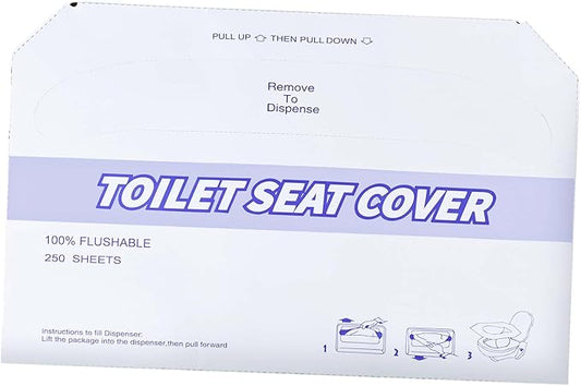 1 Pack Disposable Toilet Seat Covers Flushable Paper Toilet Seat Cover by KISEER