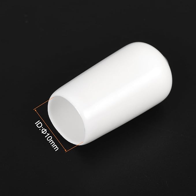uxcell 20pcs Rubber End Caps 10mm ID Vinyl Round End Cap Cover Screw Thread - Image 3