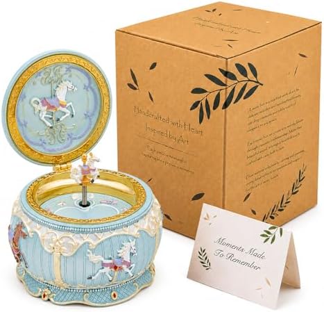 Carousel Music Jewelry Box with Colorful Lights, You Are My Sunshine Musical ...