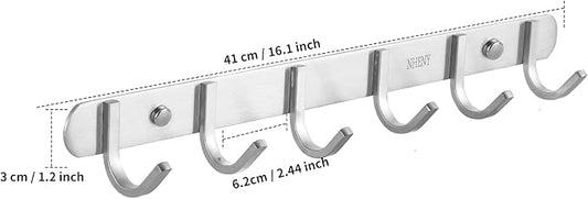 Coat Hook Wall Mount Towel Rack - Image 2