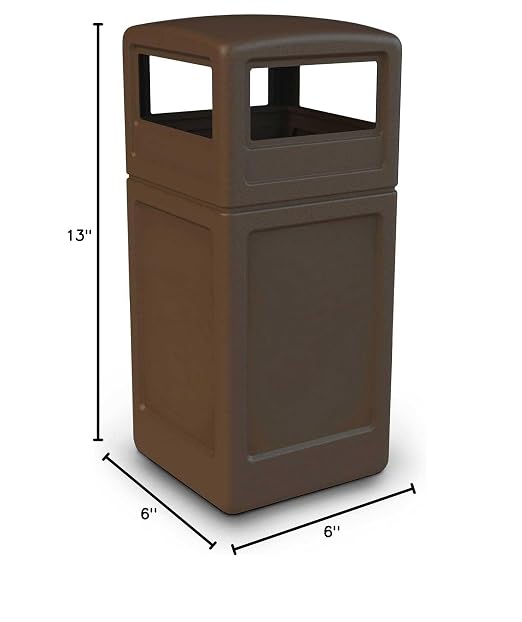 Commercial Zone-73293799 PolyTec 42 Gallon Square Waste Container - Image 4