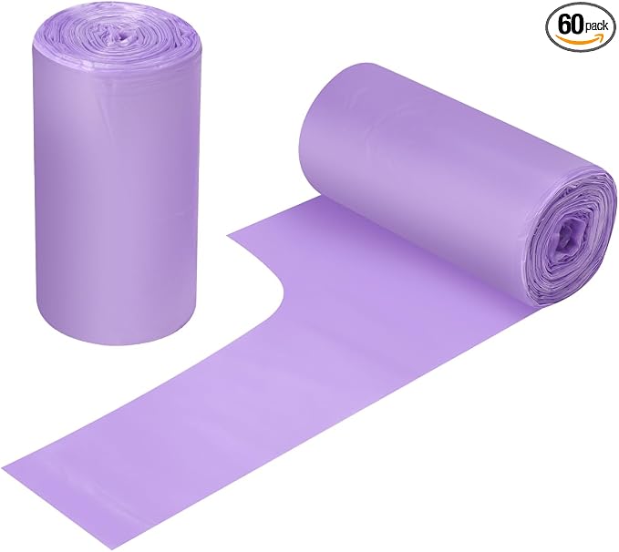 2-4 Gallon Portable Trash Bags, Bedroom Trash Can, Strong Trash Bags（Purple） by Yourlifelittleassistant